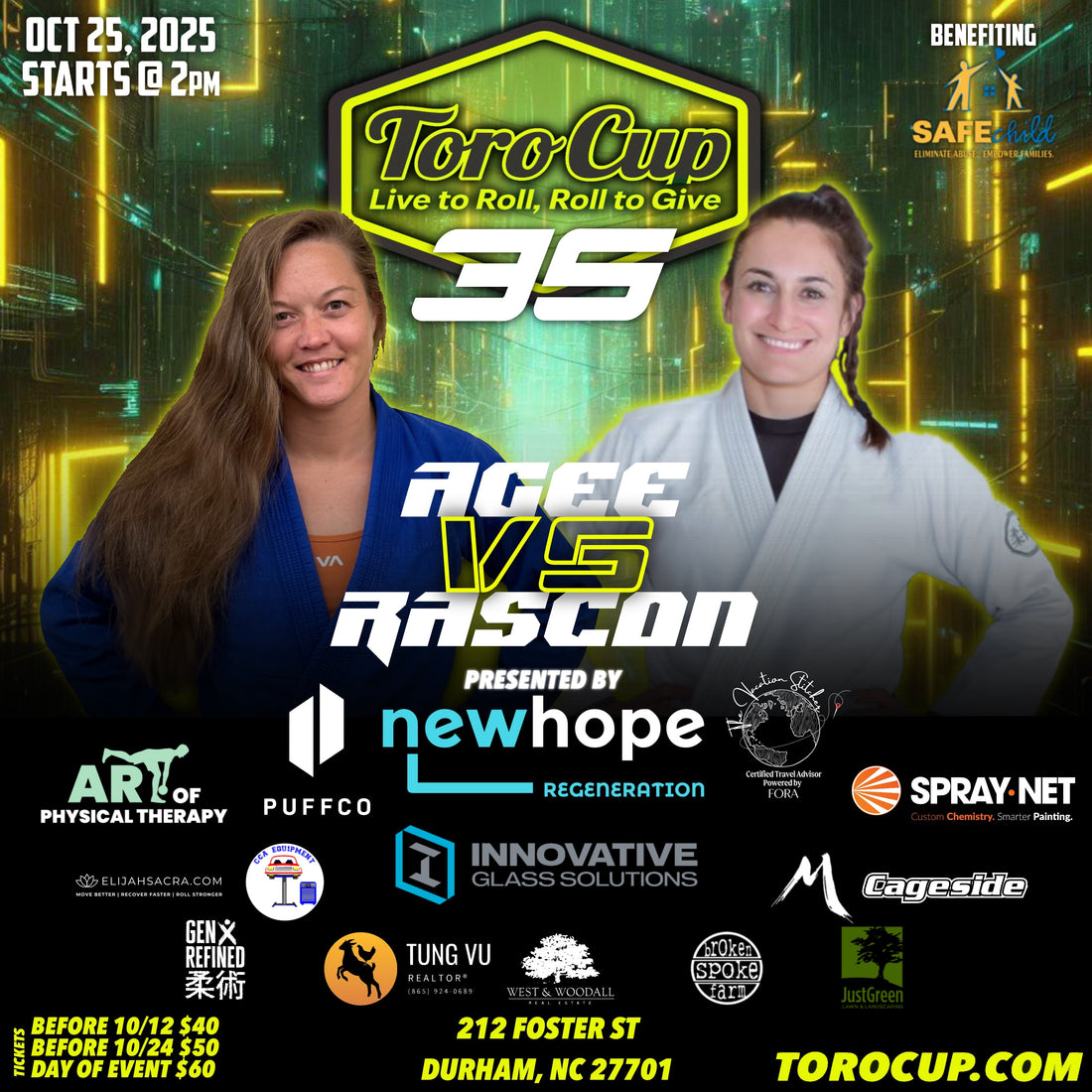 3. Adriana Rascon (Bull City BJJ) def. Amber Agee (Dynamis Submission Grappling) OverTime 2-0