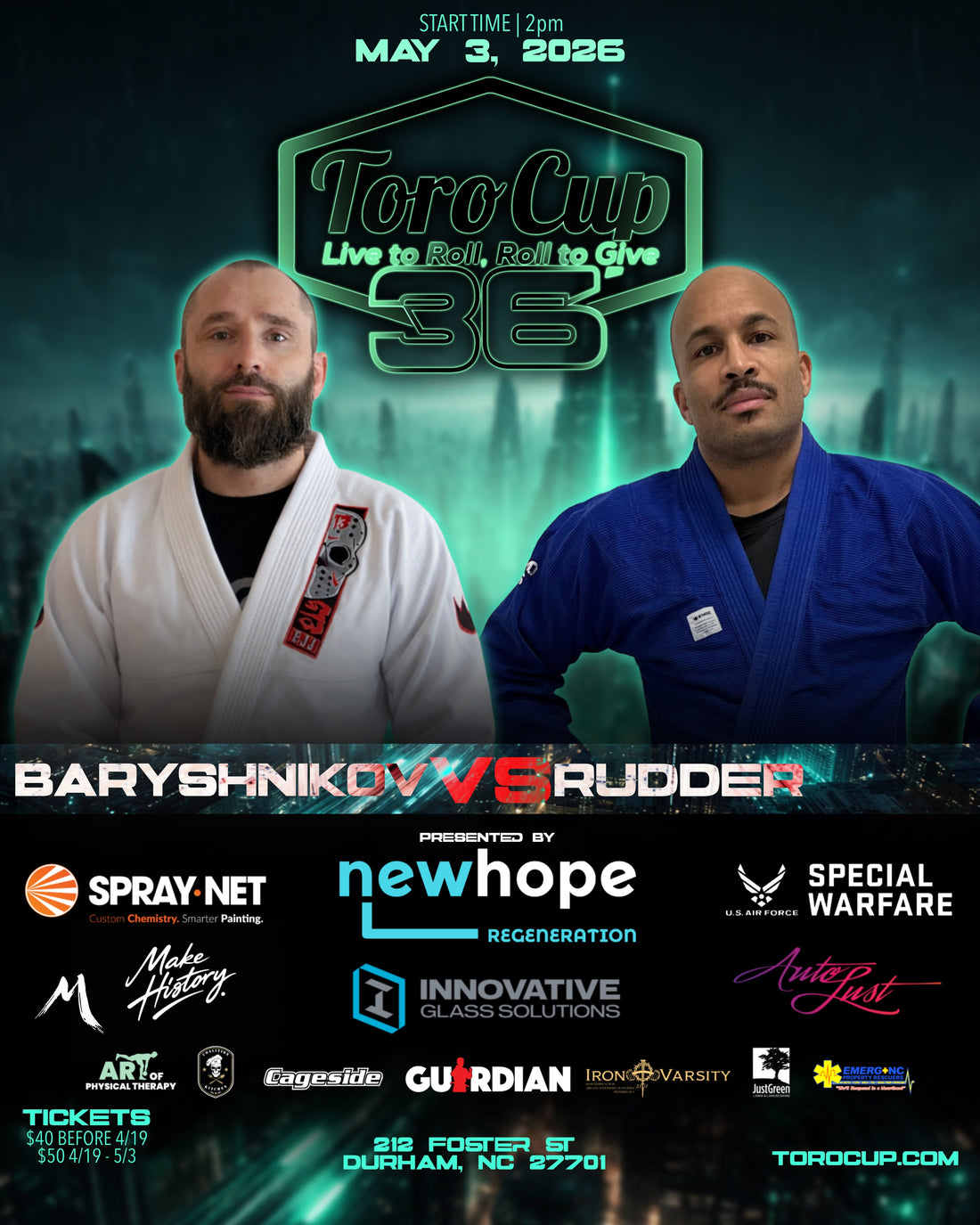 Igor Baryshnikov (G13 BJJ) def. Duane Rudder (Schell Shock) Gi Peruvian Neck Tie (1:56) *Submission & Make History Bonus*