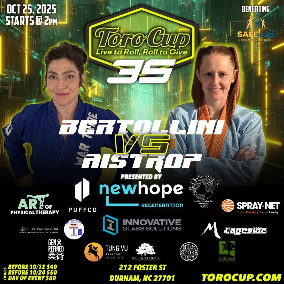 14. Kaiha Bertollini (Revolution BJJ Ashland) def. Sara Aistrop (Ronin Kickboxing) Straight Arm Bar (2:28)