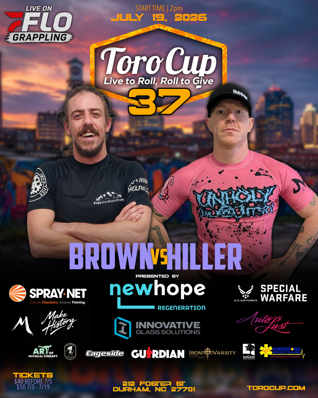 Drew Hiller (AMG Carolinas) def. Liam Brown (Boonedocks MMA) Arm Triangle 1:55 *Submission Bonus & Make History Bonus*