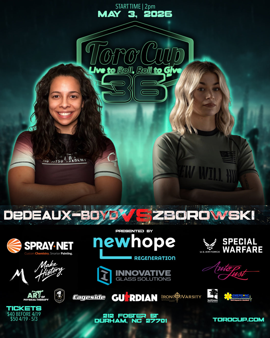 Molli Zborowski (Daniel Gracie Team) def. Brianna Dedeaux-Boyd (Charlotte Jiu Jitsu) RNC (4:28) *Make History Bonus*