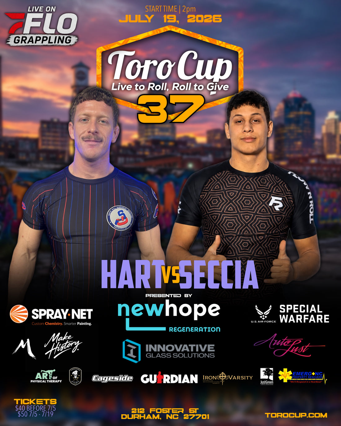 Matthew Hart (South Hill Submission Grappling) def. Hector Seccia (Triangle Jiu Jitsu) Heel Hook (2:05) *Make History Bonus*