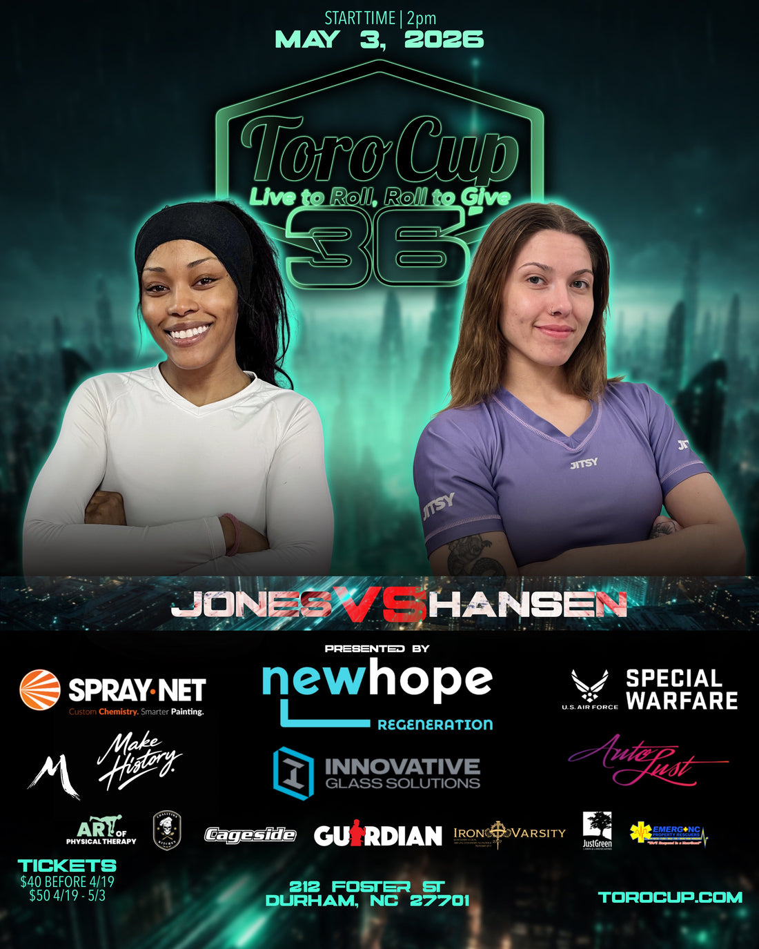 Emily Jones (High Noon BJJ) def. Emily Hansen (Real American Grappling) RNC (8:31)