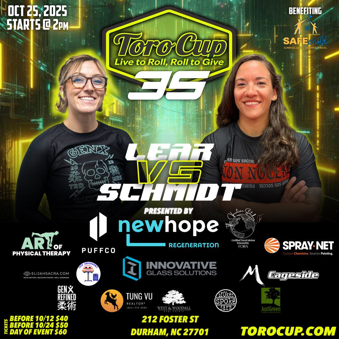 17. Alexandra Schmidt (95th SOACT) def. Danielle Lear (Funky Flow/Soda City Combat) RNC (:50) $ Submission Bonus $