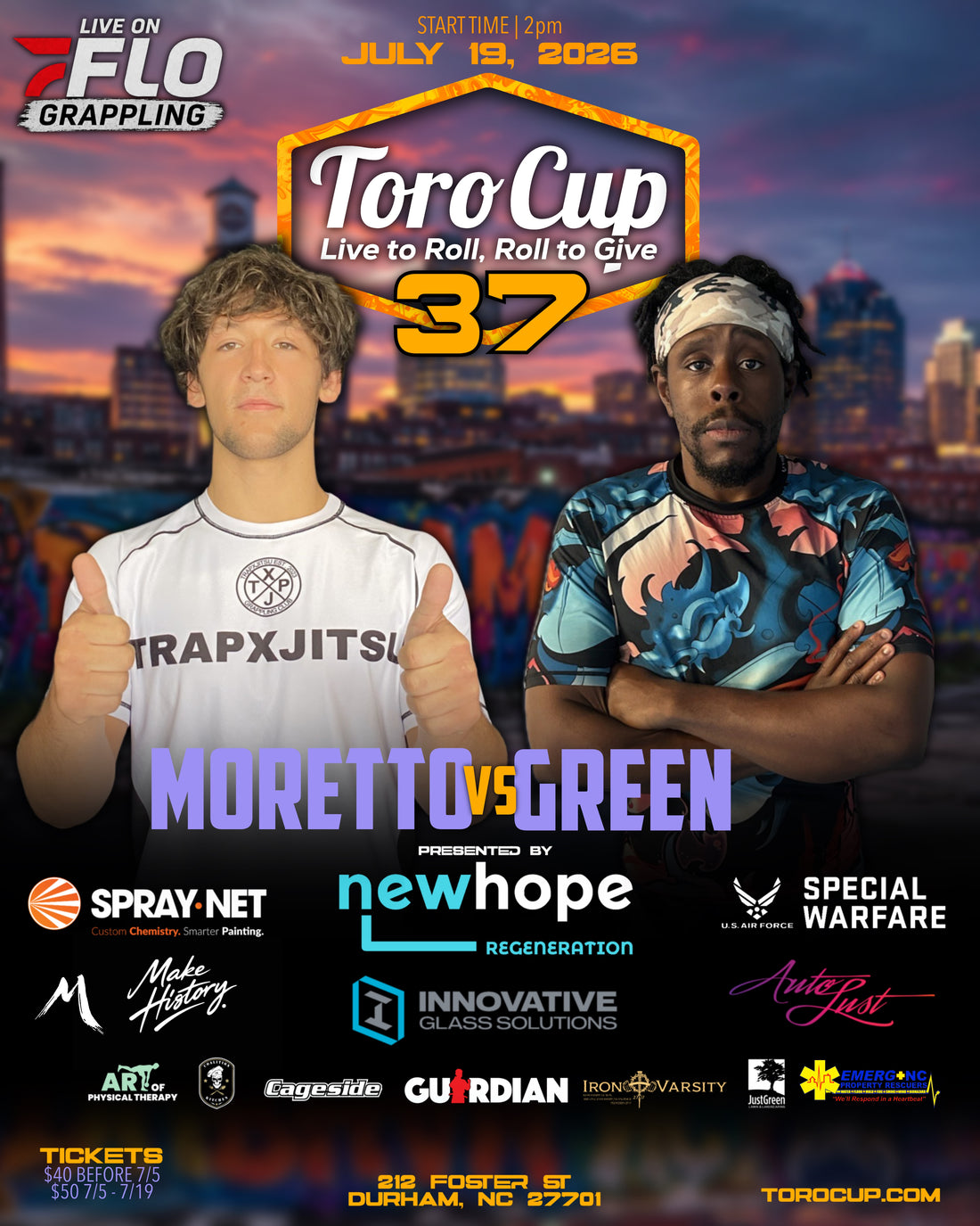 Charlie Moretto (The Jiu Jitsu Exchange) def. Tyrone Green (South Hill Submission Grappling) RNC (1:59) *Submission Bonus*