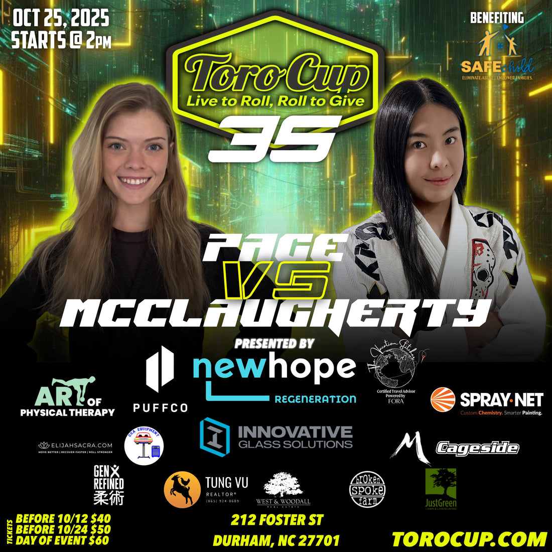 35. Allison McClaugherty (G13 BJJ) def. Kimmie Page (Checkmat Charlotte) Cross Collar Choke (:41) $ Submission Bonus $