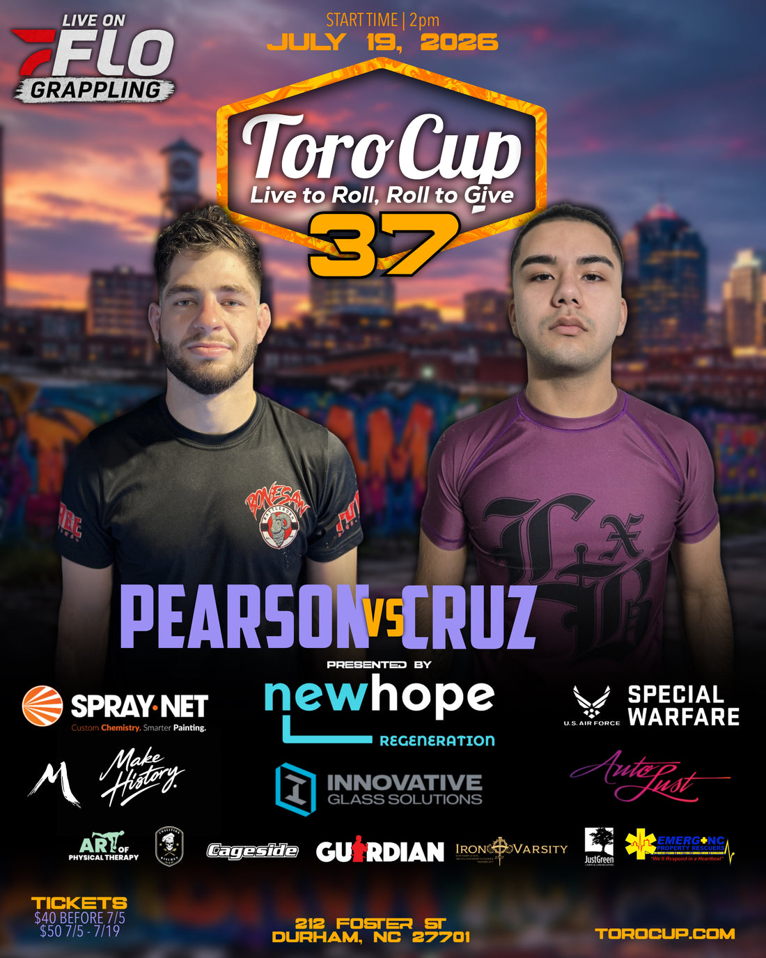 David Pearson (Battleborn BJJ) def. Damian Cruz Guillotine :33 *Submission Bonus & Make History Bonus*