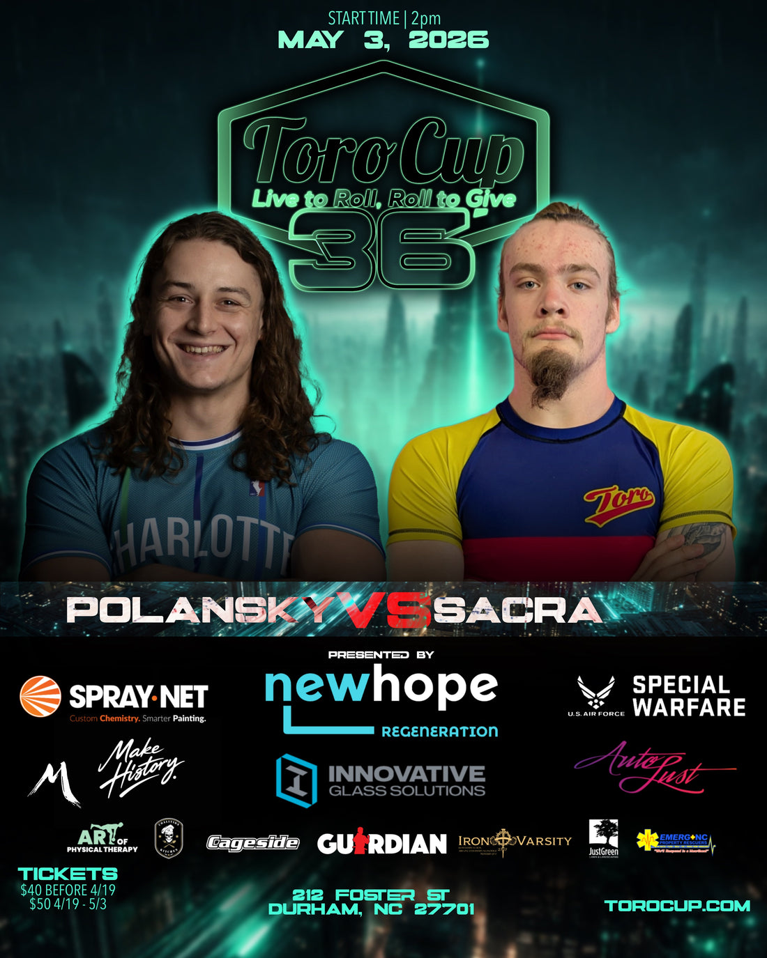 Patrick Sacra (South Hill Submission Grappling) def. Jacob Polansky (Charlotte Jiu Jitsu Academy) Buggy Choke (2:51) *Make History Bonus*