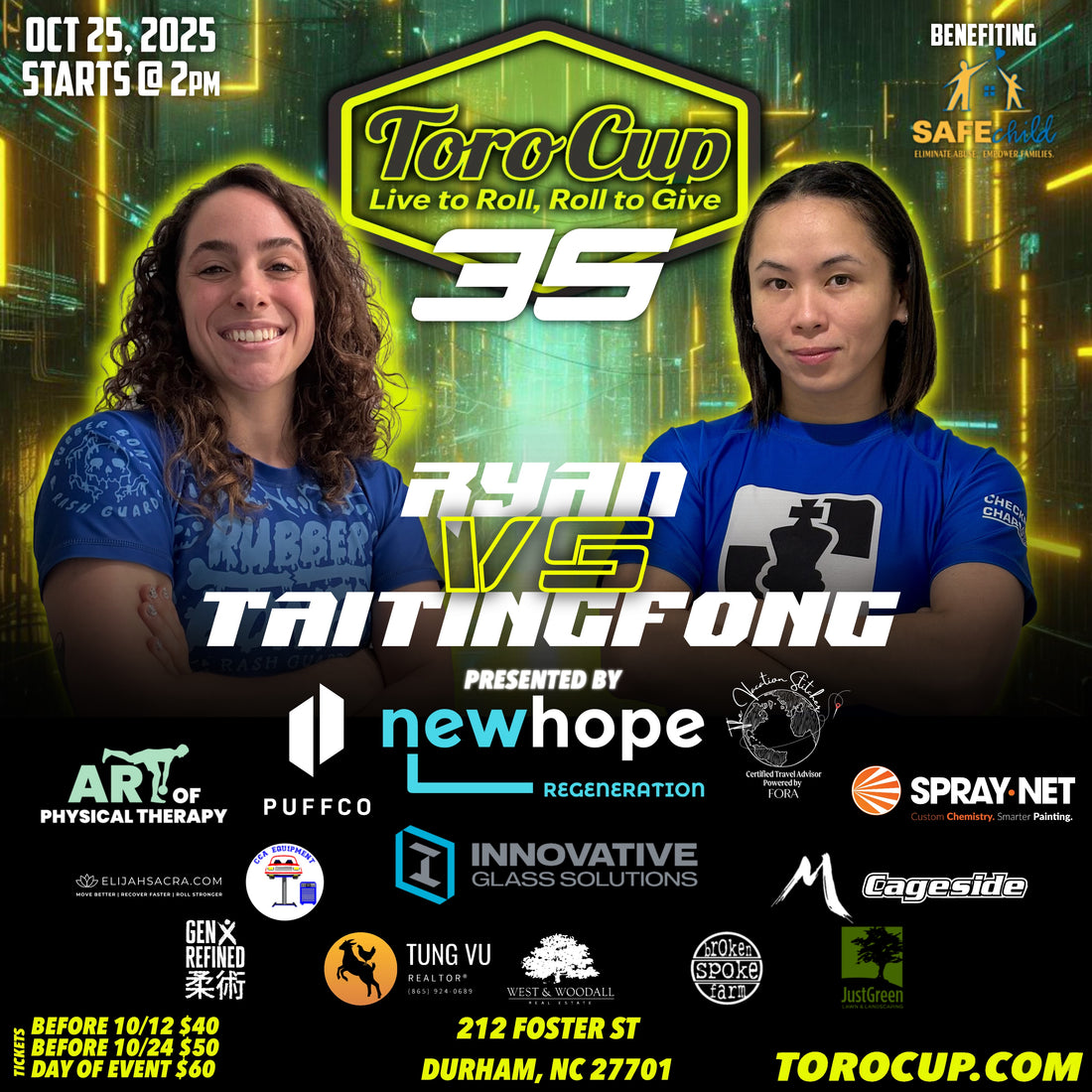 12. Jeanine Taitingfong (Checkmat Charlotte) vs. Kelly Ryan (Spartan Academy/SAS) Knee Bar (:35) $ Submission Bonus $