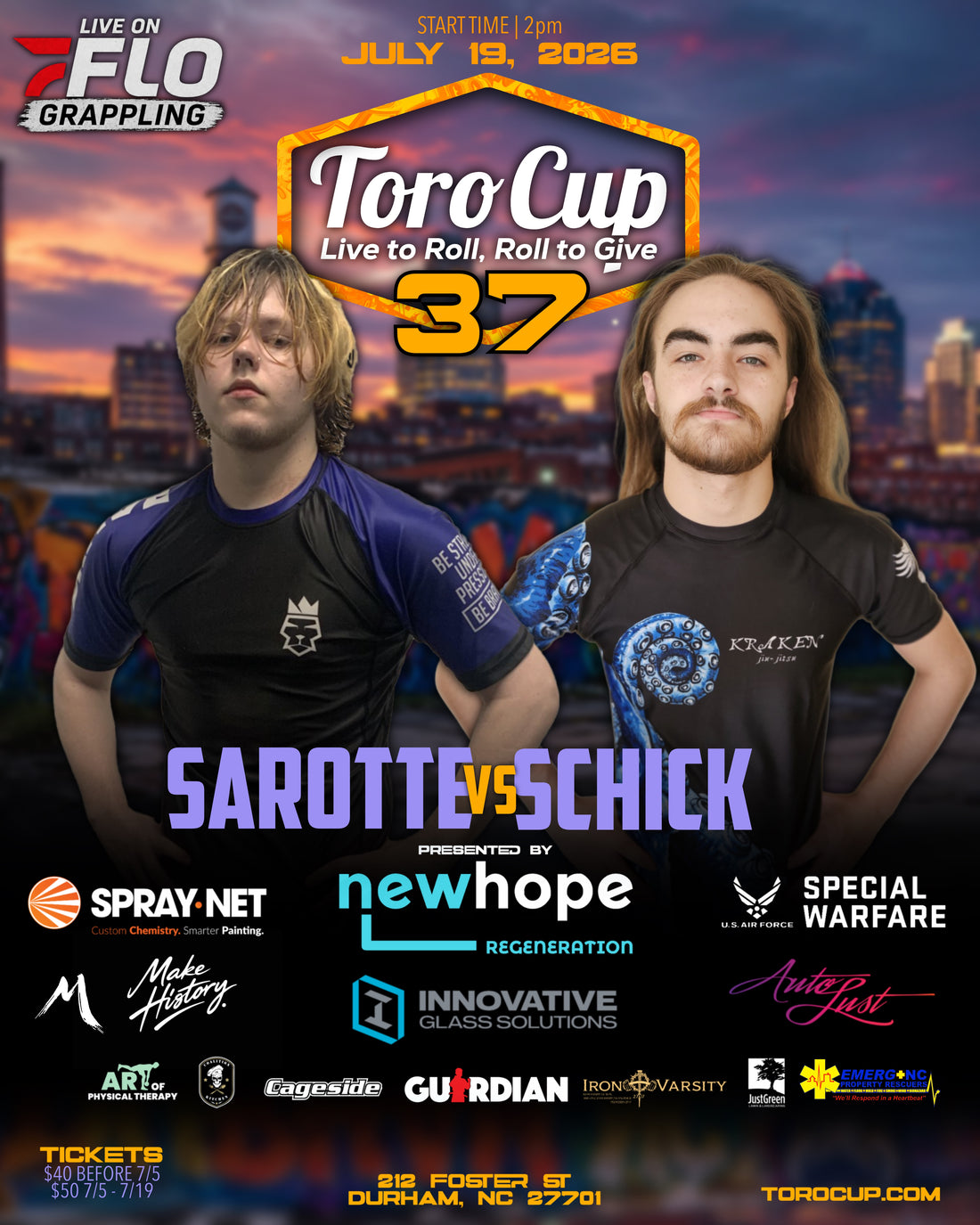 Sebastian Schick (Quest Jiu Jitsu) def. Logan Sarotte (Hometown Martial Arts)  Toe Hold (5:14)
