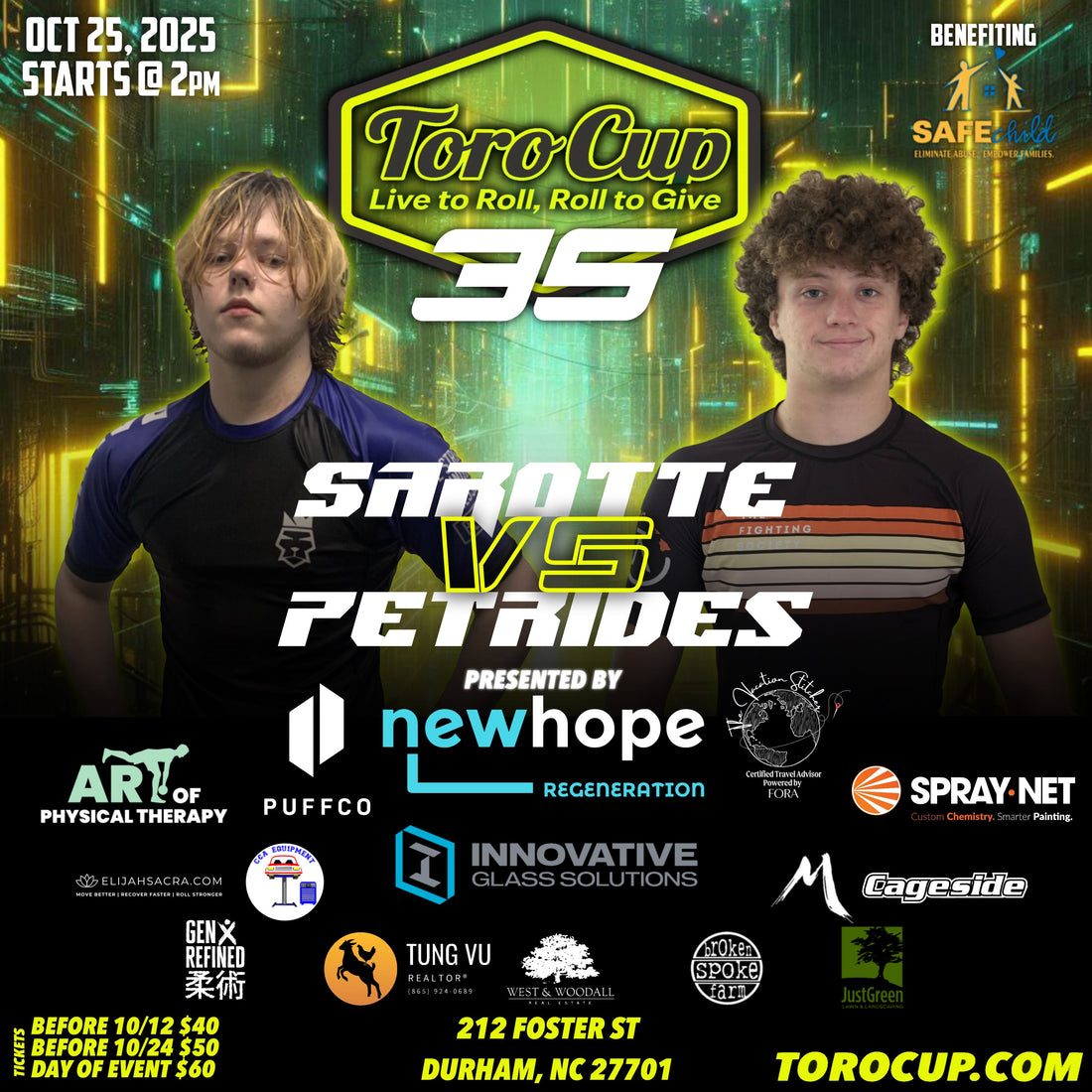 2. Eben Petrides (The Fighting Society) def. Logan Sarotte (Embrace Martial Arts) Straight Ankle Lock (4:17)