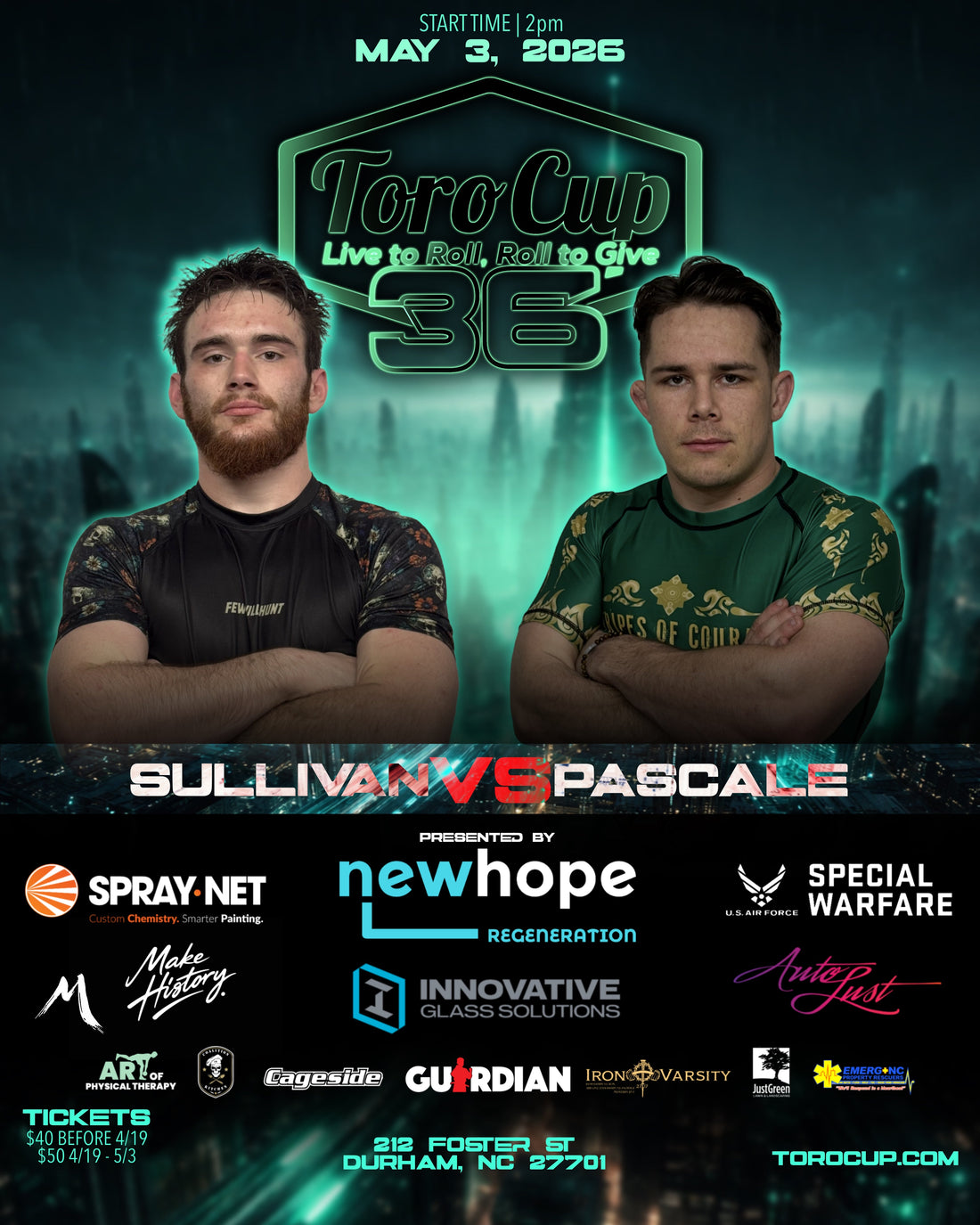 Joe Pascale (UNC Club BJJ) def. Colton Sullivan (Soda City Combayt Club) RNC (3:18)