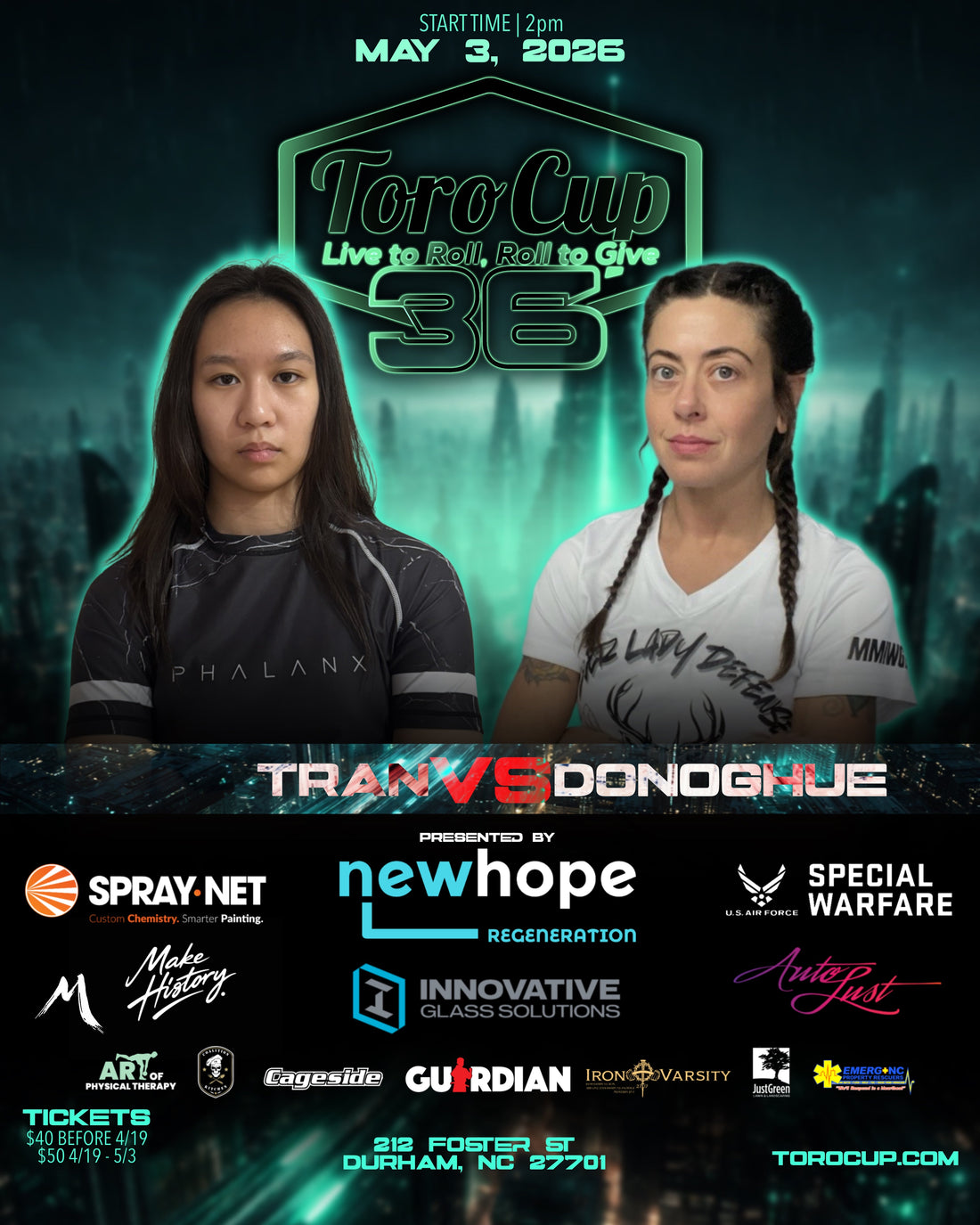 Shayla Tran (Capital MMA) def. Nikki Donoghue (10th Planet Cookeville) Calf Slicer (1:47) *Submission Bonus*