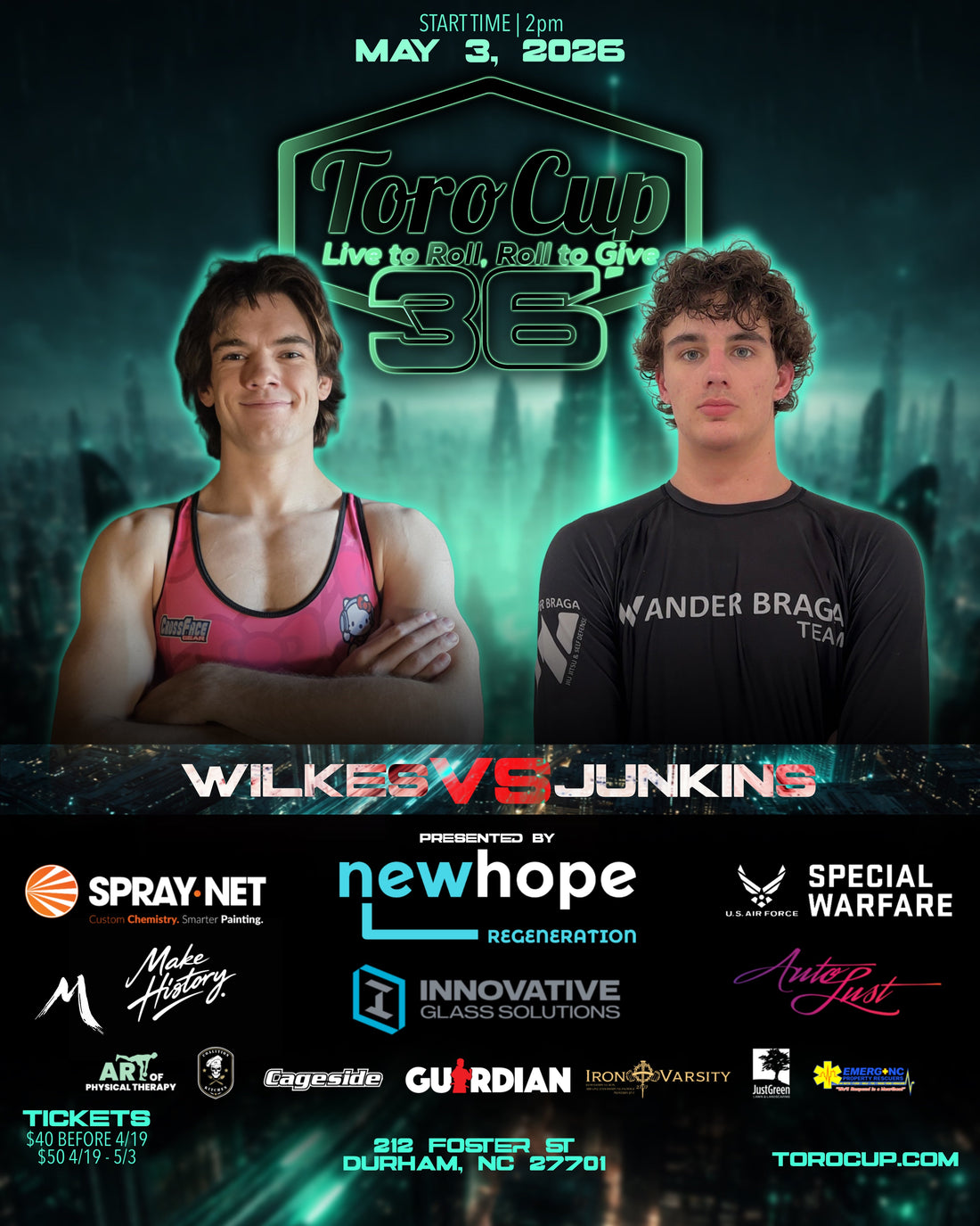 Jack Junkins (Wander Braga) def. Israel Wilkes (Boonedocks MMA) D'arce Choke (3:20)
