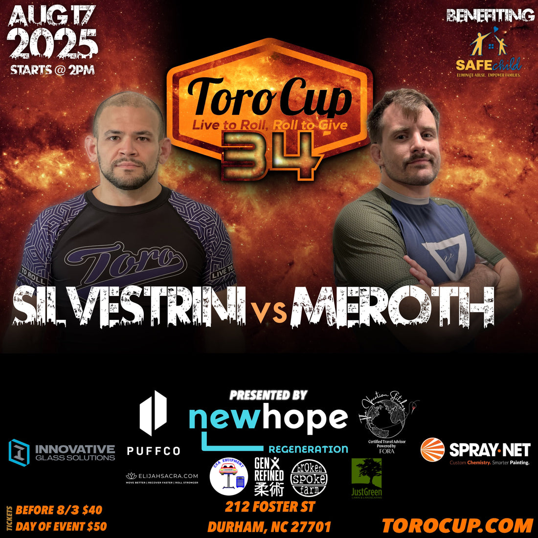 Zakkary Meroth (Revolution BJJ) def. Christopher Silvestrini (Triangle Jiu Jitsu) *NoGi via kimura (2:45)