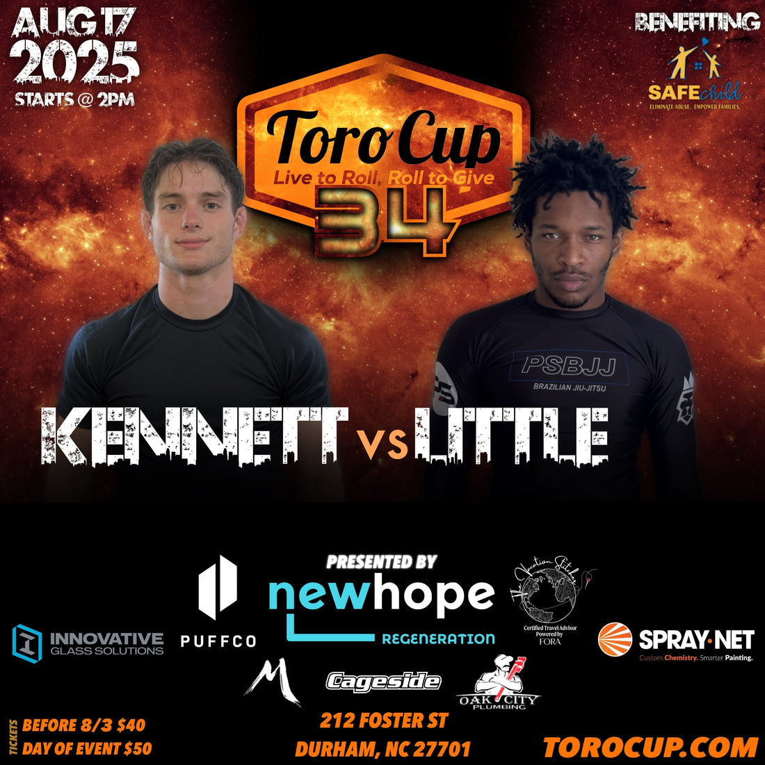 Tim Kennett (Charlotte Jiu Jitsu Academy) def. Brent Little (Lepri BJJ Winston Salem) *NoGi via 4-0 Overtime