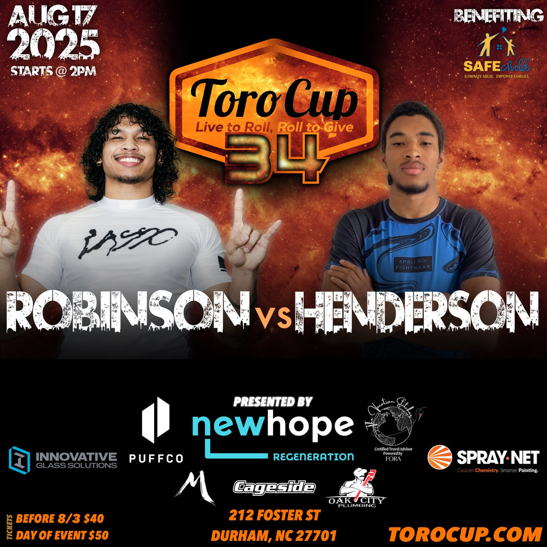 Eesa Henderson (Triangle Jiu Jitsu) def. Camron Robinson (Brabo Academy)*NoGi via RNC (5:40)