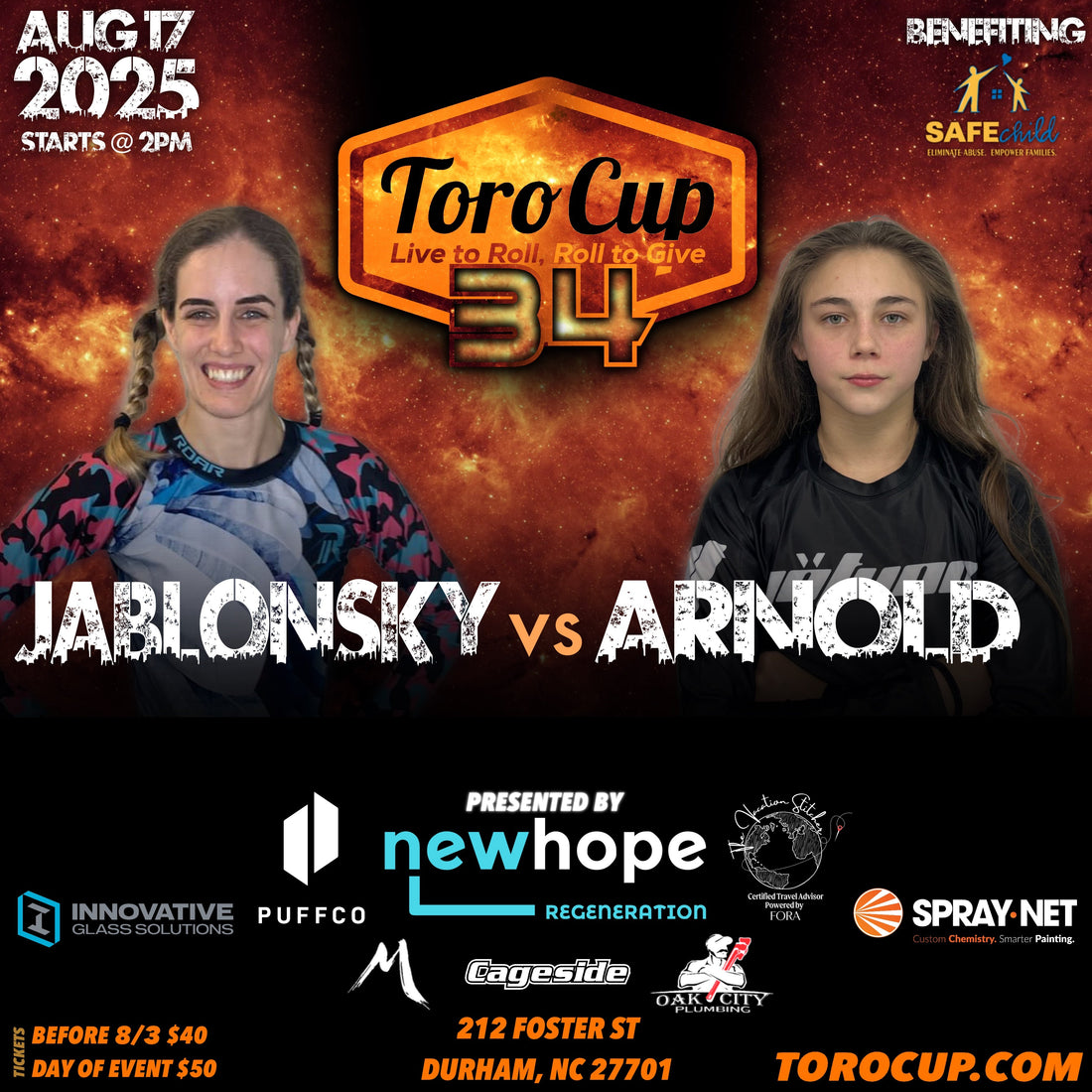 Lexi Arnold (Diego Bispo Academy) def. Tia Jablonsky (MMAI) *NoGi via knee bar (7:43)
