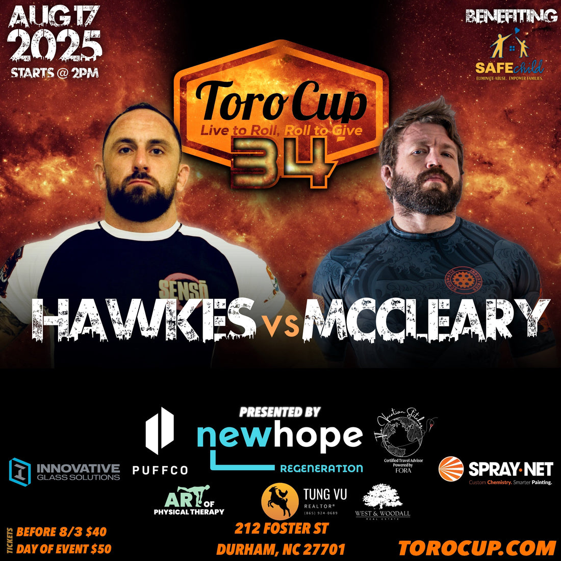 Sean McCleary (McCleary Jiu Jitsu) def. Carl Napthali Hawkes (Senso / Art in Motion) *NoGi kimura (6:11)