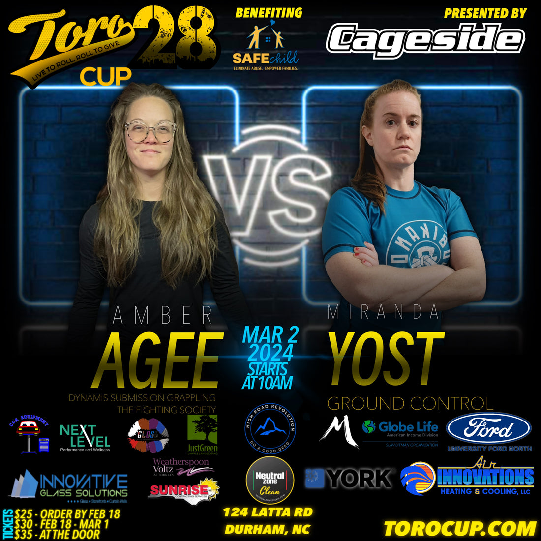 Amber Agee def Miranda Yost via ArmBar :50  $100 Submission Bonus