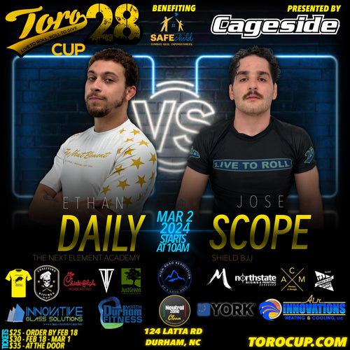 Jose Scope def Ethan Daily via Heel Hook 1:26  $100 Submission Bonus