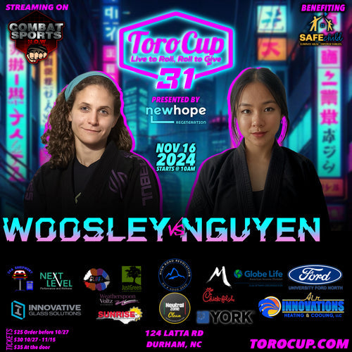 Angela Woosley (Bull & Bear) def. PT Nguyen (Lepri BJJ Charlotte) Arm Bar 2:52