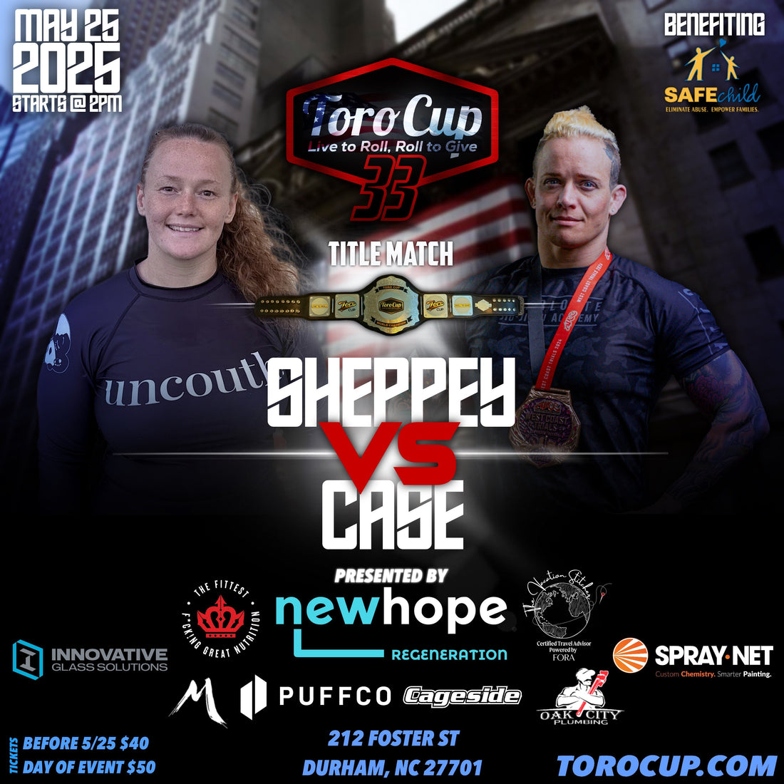 Melissa Sheppey (Ronin MMA Club) def. Jen Case (Charlotte Jiu Jitsu Academy) Submission 13:07 *Nogi Title*