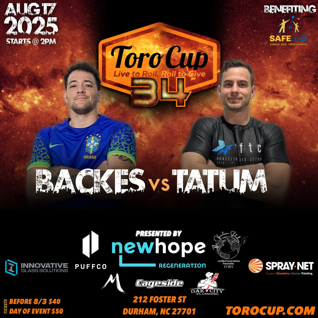 Marco Backes (Connection BJJ Academy) def. Logan Tatum (TFTC) *NoGi via triangle $500 Sub Bonus