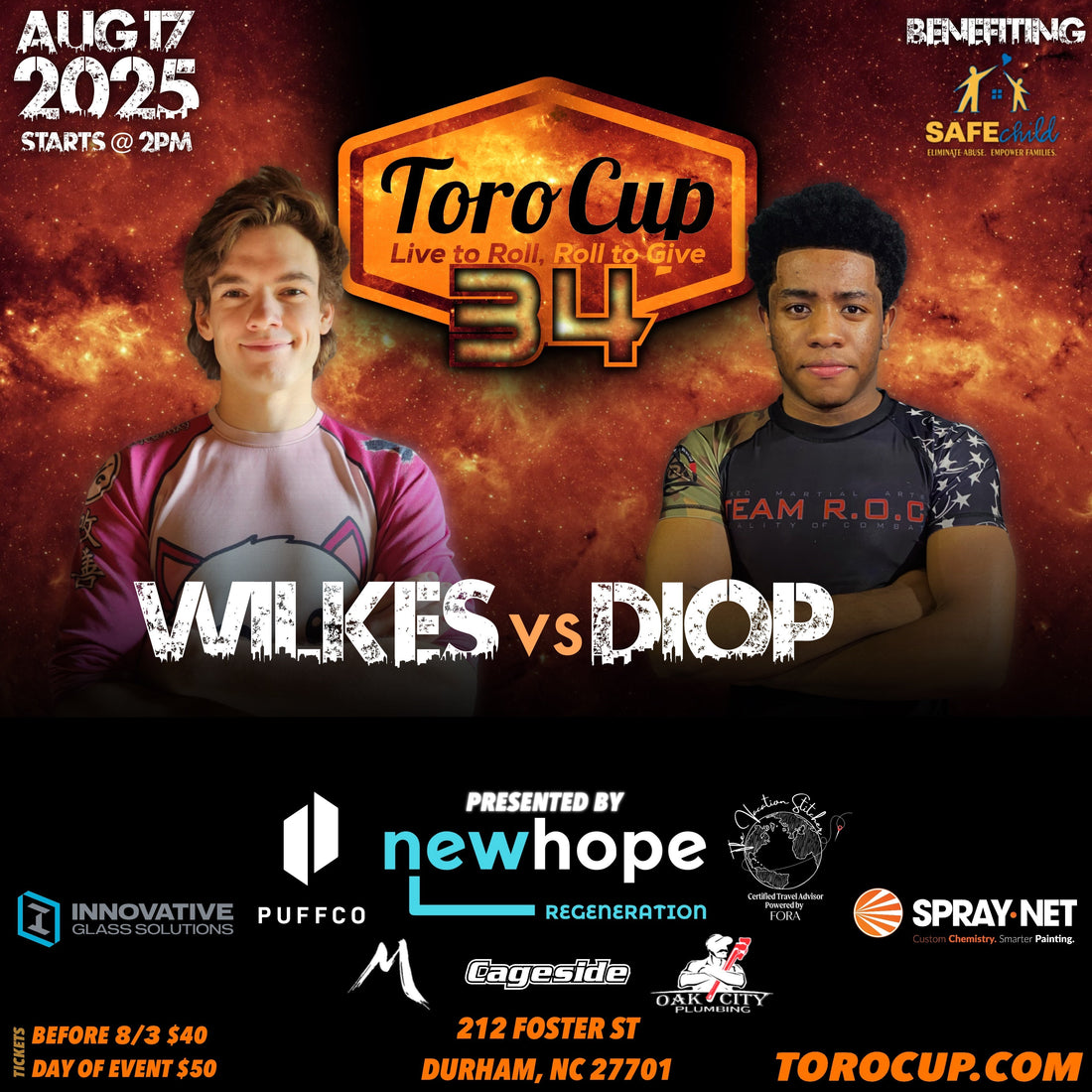 Israel Wilkes (Bonne Docks MMA) def. Jibreel Diop (Team ROC) *NoGi via flying arm bar (:27) $500 Sub Bonus