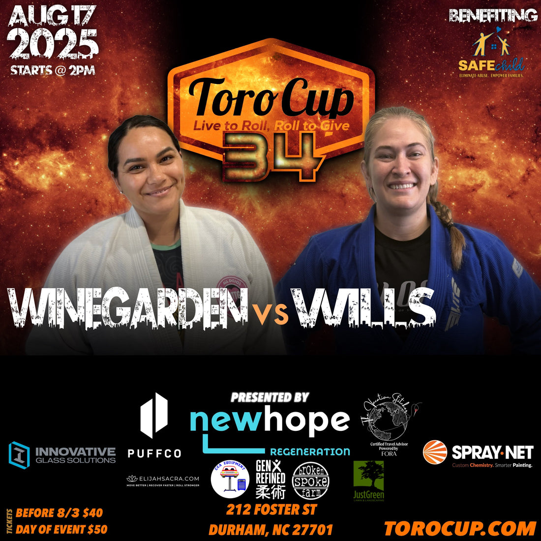 Alisha Winegarden (KSJJ) def. Sarah Wills (Schell Shock BJJ) via ezekiel choke (8:25)
