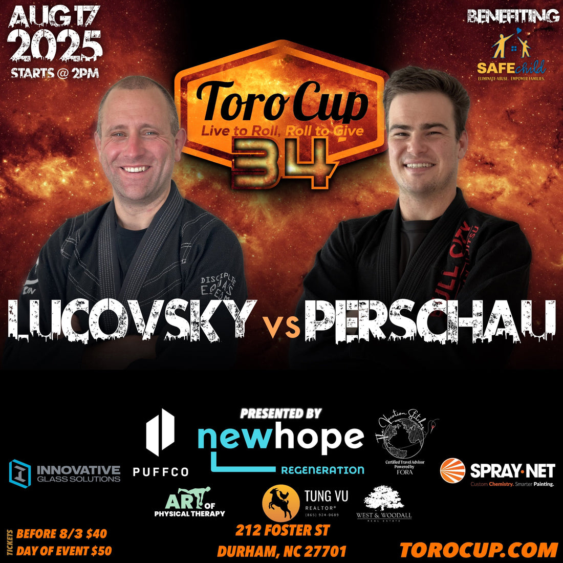 Charlie Perschau (Bull City BJJ) def. Connor Lucovsky (Bull & Bear) 7-6