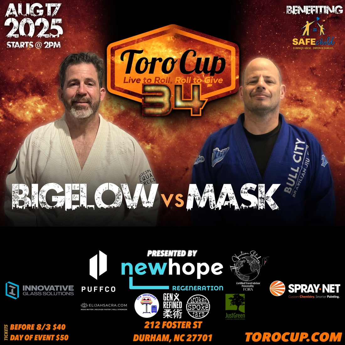 Jimmy Bigelow (The Fighting Society / Chapel Hill Gracie Jiu Jitsu) def. Jason Mask (Bull City BJJ) 6-0