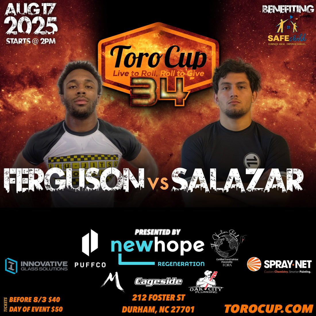Chris Salazar (The Jiu Jitsu Exchange) def. Timothy Ferguson (10th Planet Greenville) *NoGi 14-8