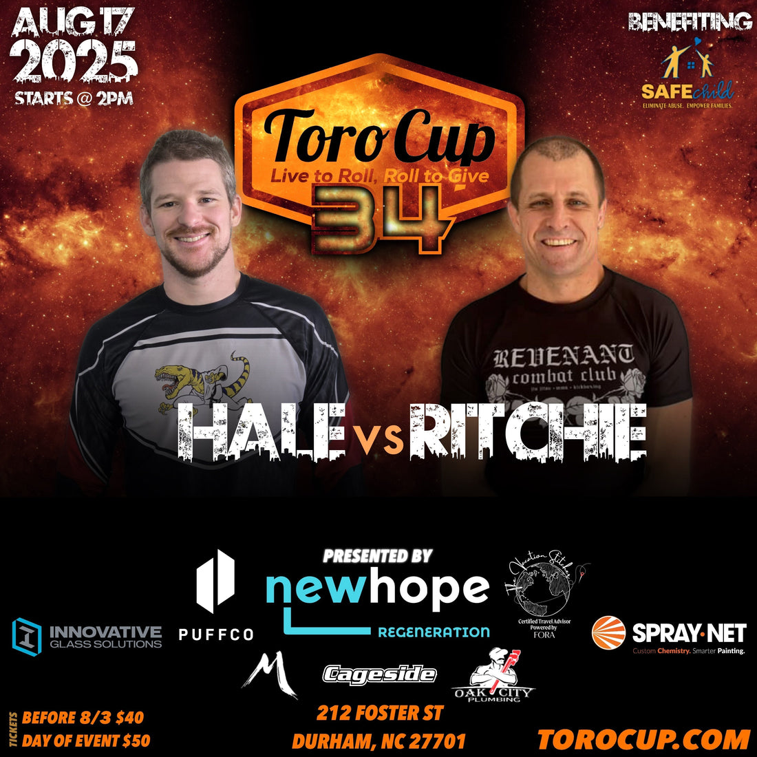 Neal Ritchie (Revenant MMA) def. Justin Hale (Meta BJJ) *NoGi via. Kimura (2:27)